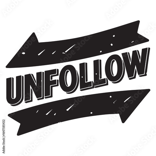 Unfollow Icon, a Universal Symbol for Professional Disconnection and Decluttering, for Business, Marketing, and Digital Strategy