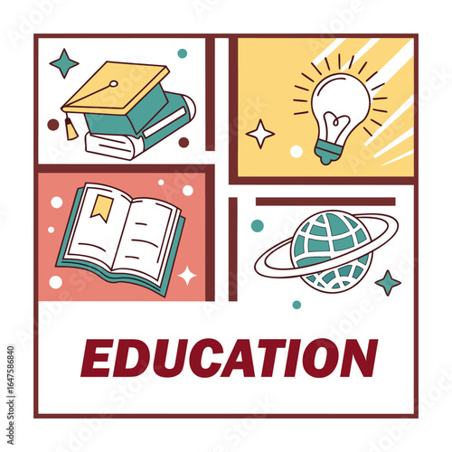 Education and Graduation Logo Design Vector