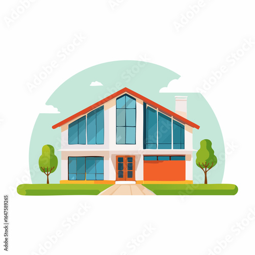 Modern House Design A Stunning Contemporary Home Illustration