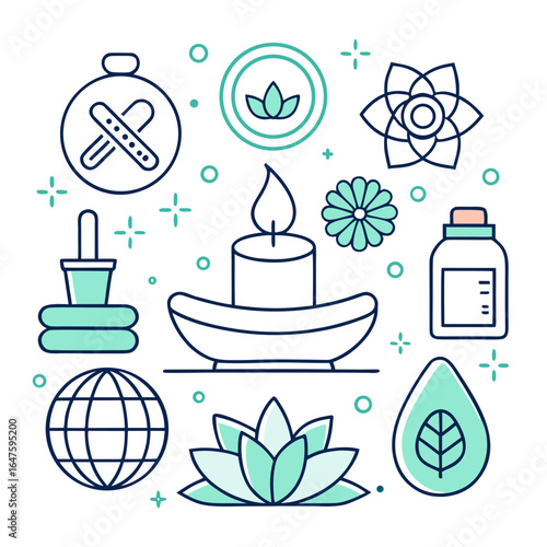 spa and wellness icons