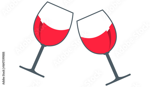 Cheers Clinking Wine Glasses 