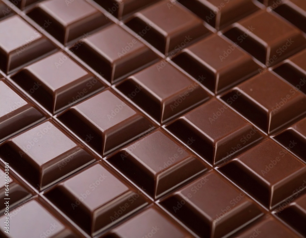 Fototapeta premium Macro shot close up of dark chocolate bar