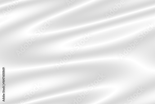 Abstract smooth elegant white silk fabric texture with soft flowing satin waves background.