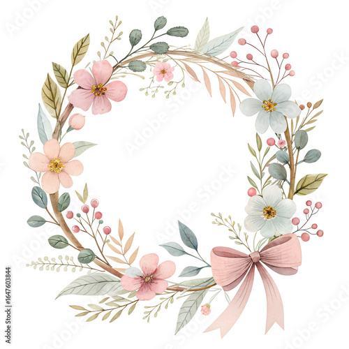 Autumn Watercolor Wreath Collection with Seasonal Leaves, Pumpkins, and Flowers Pngs