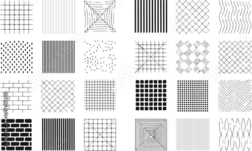 Abstract Geometric Patterns Vector Set for Backgrounds and Textures in Art