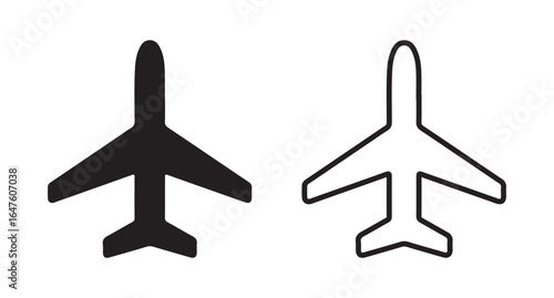 airplane icon isolated on white