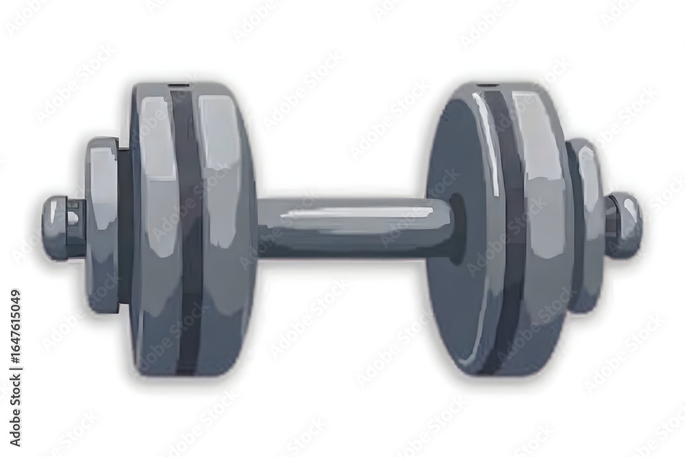 Fototapeta premium Depiction of Heavy Metal Dumbbell for Strength Training