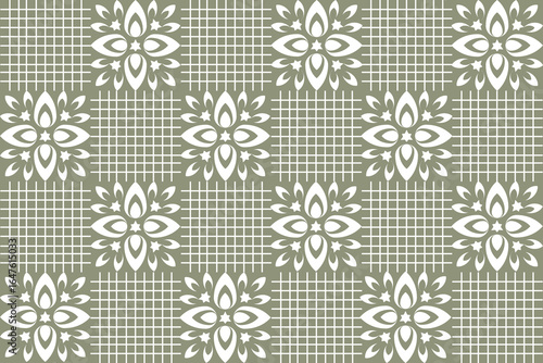 seamless geen olive geometric pattern wallpaper