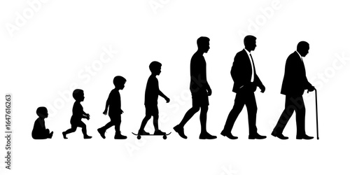 The fascinating concept of human life stages, illustrating growth, development, and the journey of aging