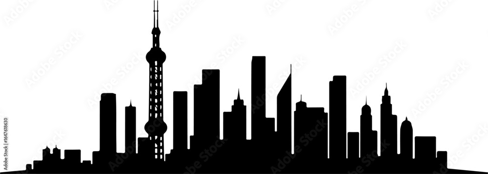 Naklejka premium Toronto City Skyline Silhouette