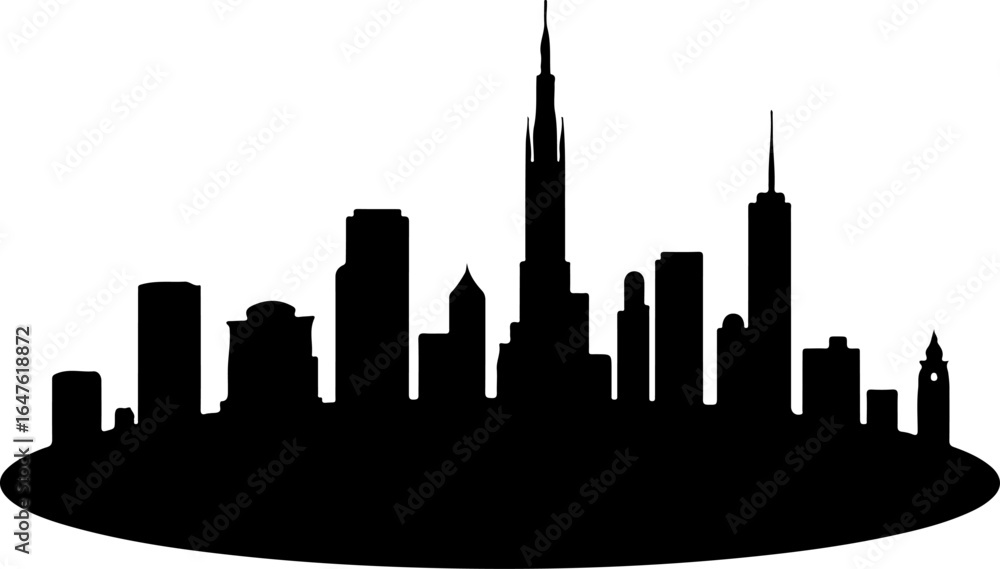 Fototapeta premium Toronto City Skyline Silhouette