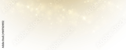 Christmas glowing bokeh confetti light and glitter texture overlay for your design. Festive sparkling gold dust png. Holiday powder dust for cards, invitations, banners, advertising.	
