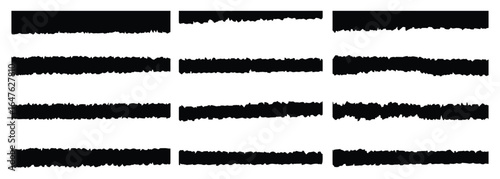 torn or ripped paper sheet. Scrapbook edge, notebook tear or blank page split vector illustration