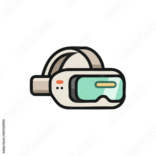 Vector icon  virtual reality headset vr glasses technology gaming metaverse digital device innovation entertainment experience