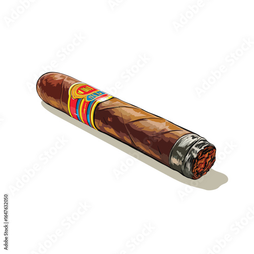 Vector illustration of cigar vector