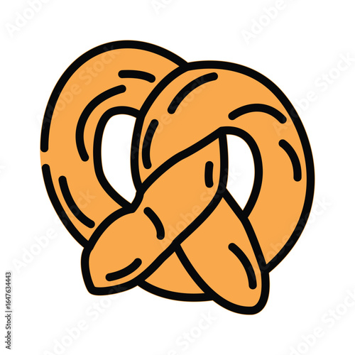 Pretzel icon design template