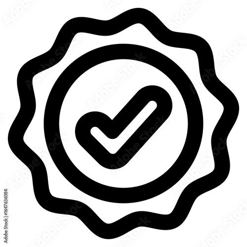 Circular Check Mark Badge Icon