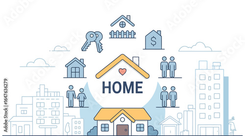 Minimalist Home Icon Collection Bundle for Real Estate and Property Services icon illustration design.