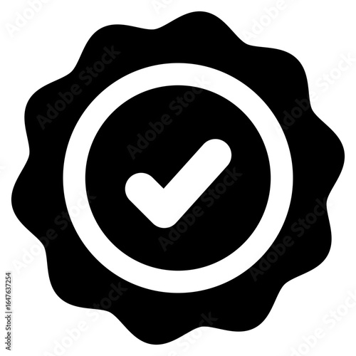 Circular Check Mark Badge Icon