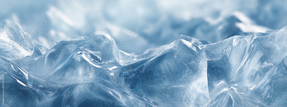 Obraz premium Soft Light Refraction on Ice Texture Creating a Dreamy Background for Creative Visuals