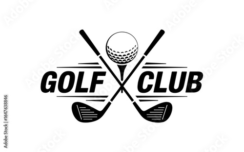 Golf Club Logo Design, Sport Equipment, Creative Artwork, Graphic Style, Modern Aesthetic
