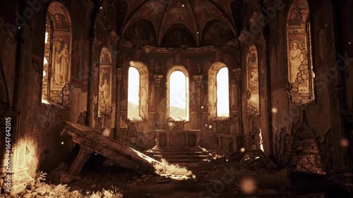 Ancient ruins church interior explore historical architecture travel video