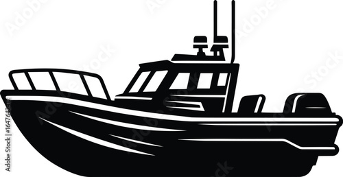 black boat silhouette on white background clip art preview