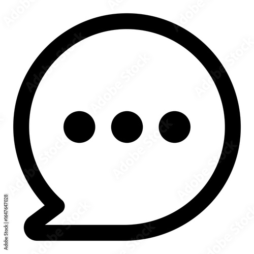 Circular Chat Bubble Icon