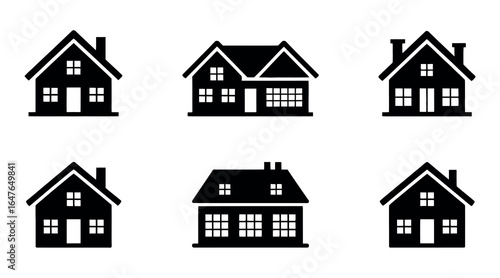 Smart Sweet Home Vector Icon Set with Modern Flat Design on White Background.