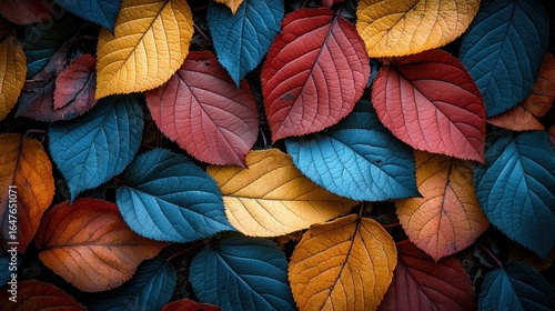 Wallpaper Mural Vibrant fall leaves, various colors Torontodigital.ca