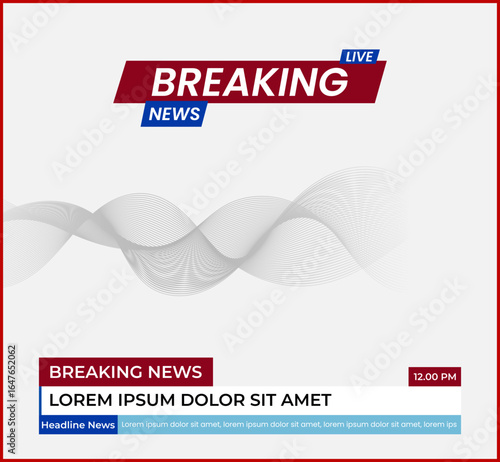 Professional lower third for television. Easily add a breaking news title.
