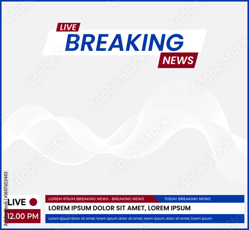 Vector lower third set for breaking news. Perfect for television and online video.