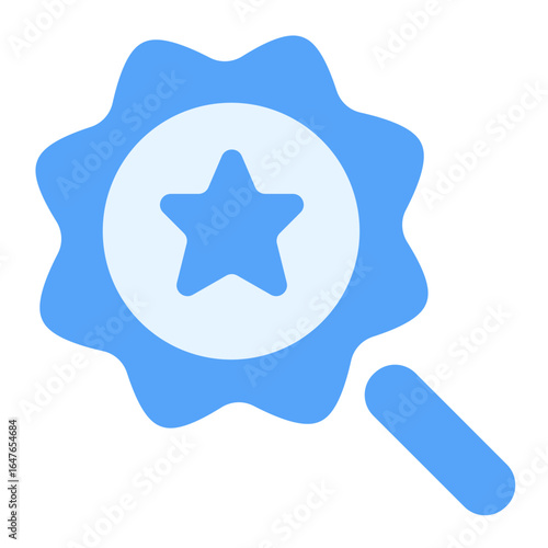 Star Seal Magnifying Glass Icon