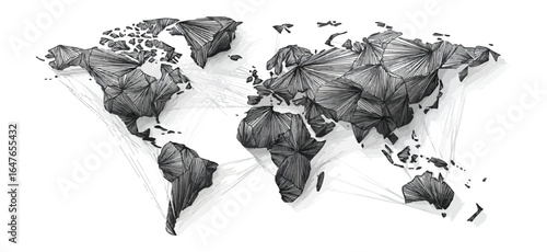 Abstract world map design