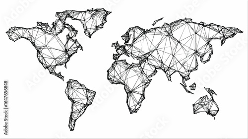 Abstract world map graphic design