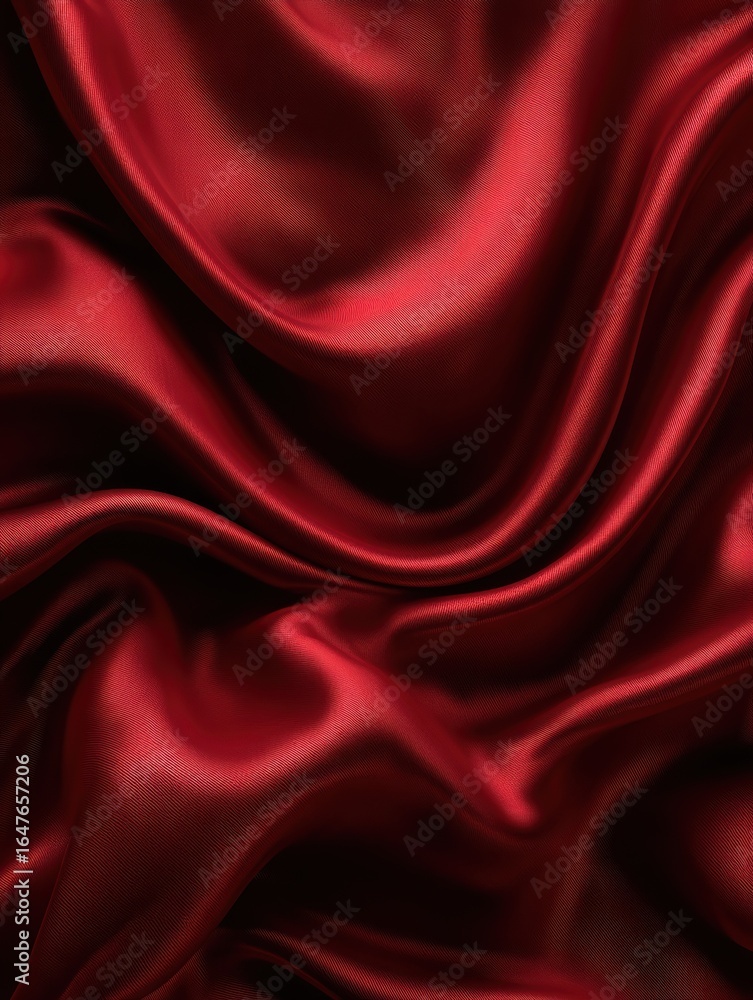 Obraz premium red satin fabric background
