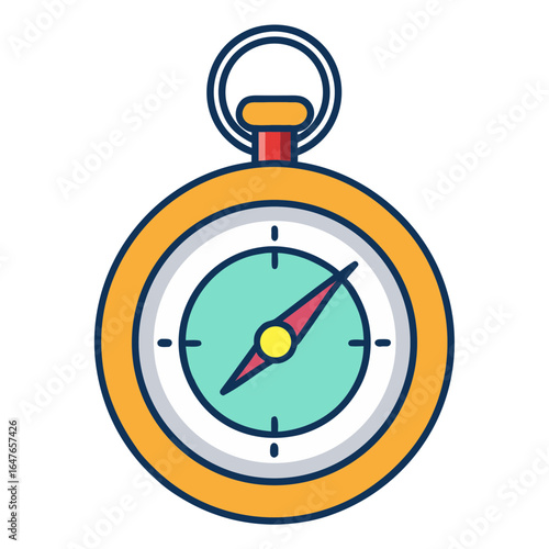 Stylized compass icon for navigation and exploration