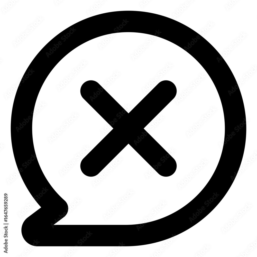 Fototapeta premium Octagon Cancel Icon