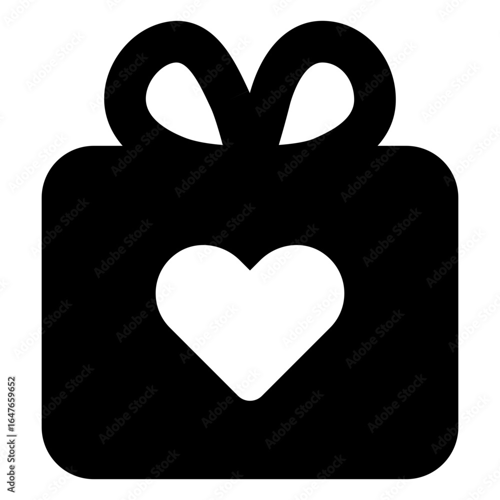 Fototapeta premium Gift Box Icon with Ribbon