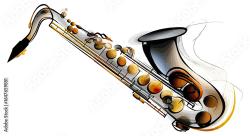 Saxophone illustration design