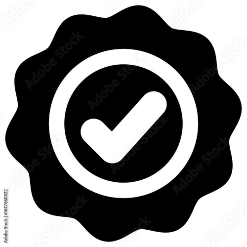 Circular Check Mark Badge Icon