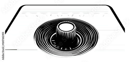 Vintage control knob illustration