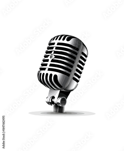 Vintage microphone illustration