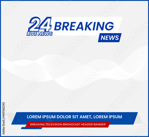 Breaking News Alert Lower Third. Sharp and impactful vector lower third designed specifically for breaking news alerts