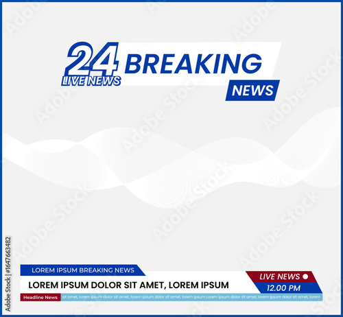 Newscast Title Bar and Lower Third Templates. Vector set provides a range of professional lower third title bars and banners for broadcasting