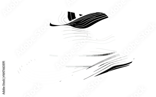 Artistic black and white fedora illustration