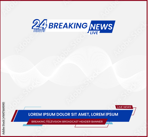 Social Media Lower Third for Video. Set of lower third vector graphics optimized for social media platforms