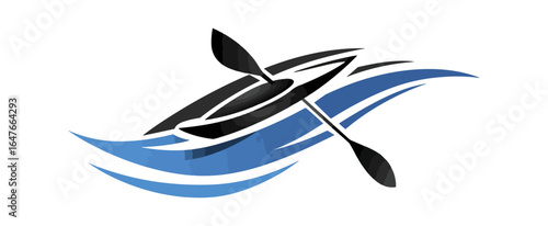Abstract kayak graphic design