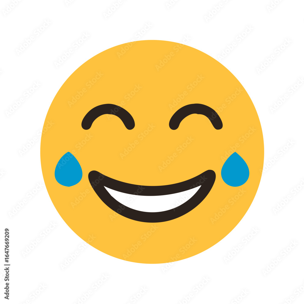 Laughing crying emoji representing extreme amusement and lighthearted emotional response Laughing crying emoji representing extreme amusement and lighthearted emotional response