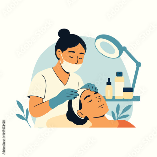 Relaxing Spa Day Facial Treatment for Radiant Skin Beauty and Wellness Session with Skincare Professional
